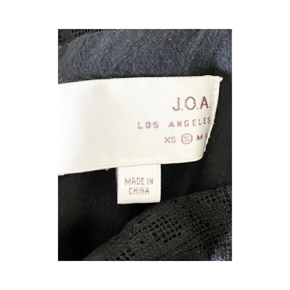 J.O.A. Los Angeles Black Lace A Line Dress Sz S Cross Front Sundress Wedding - Picture 6 of 8